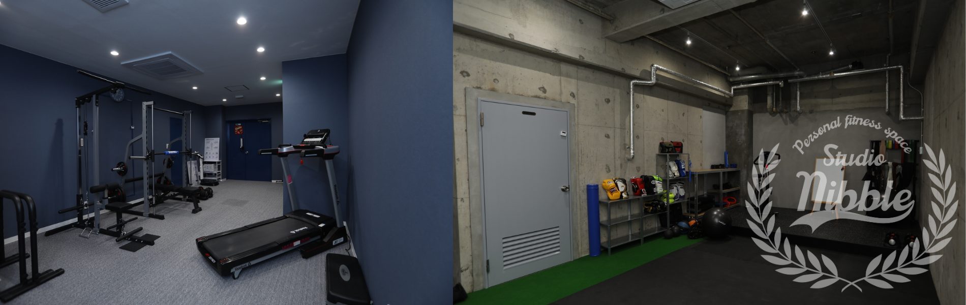 ジム内観とジムオリジナルTシャツ