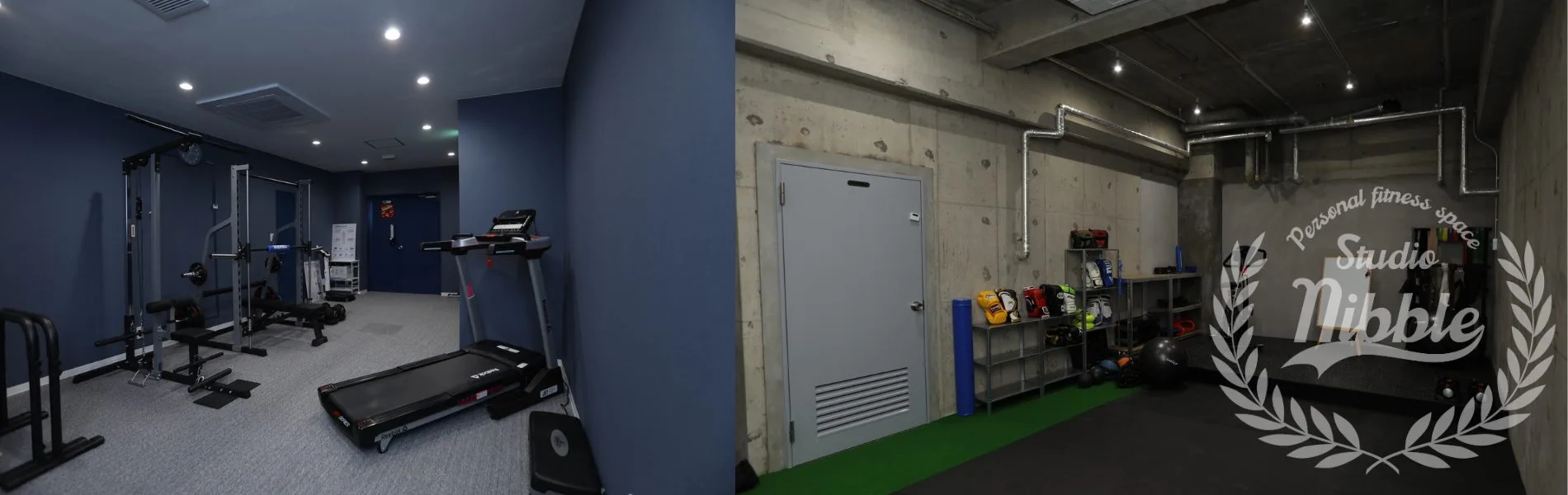 ジム内観とジムオリジナルTシャツ